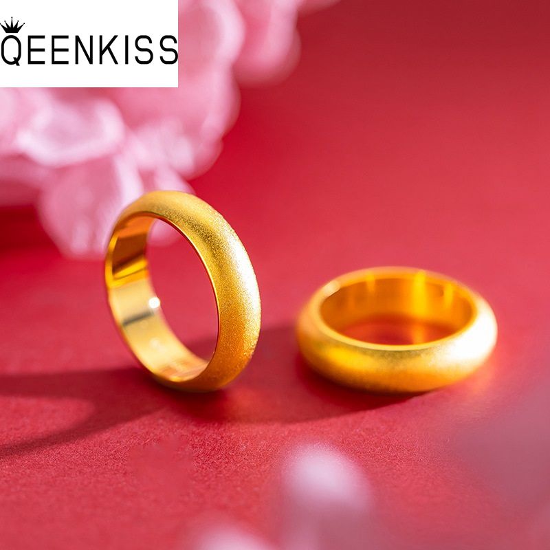 Men'S Grooming Gifts - QEENKISS Gold Matte Ring For Women