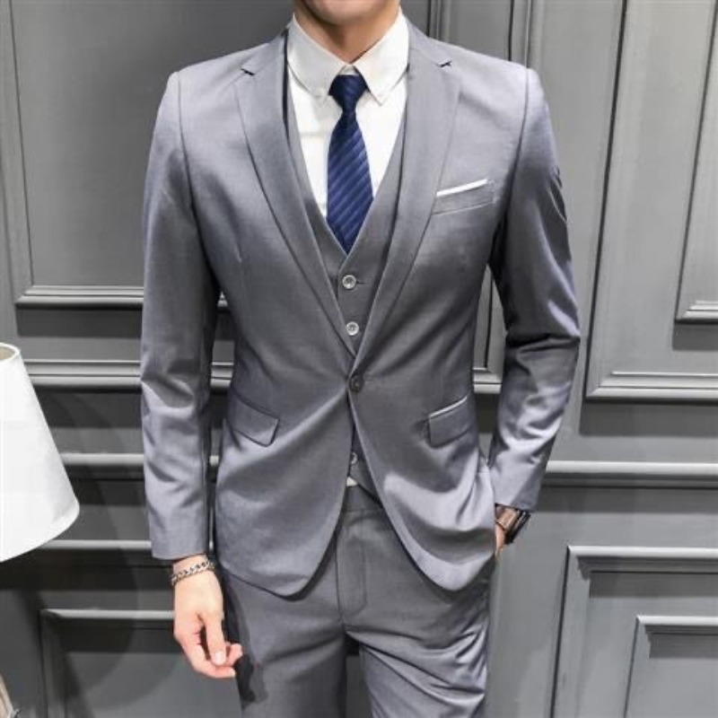 Men'S Grooming And Style - Men Suit 3 Piece Set Slim