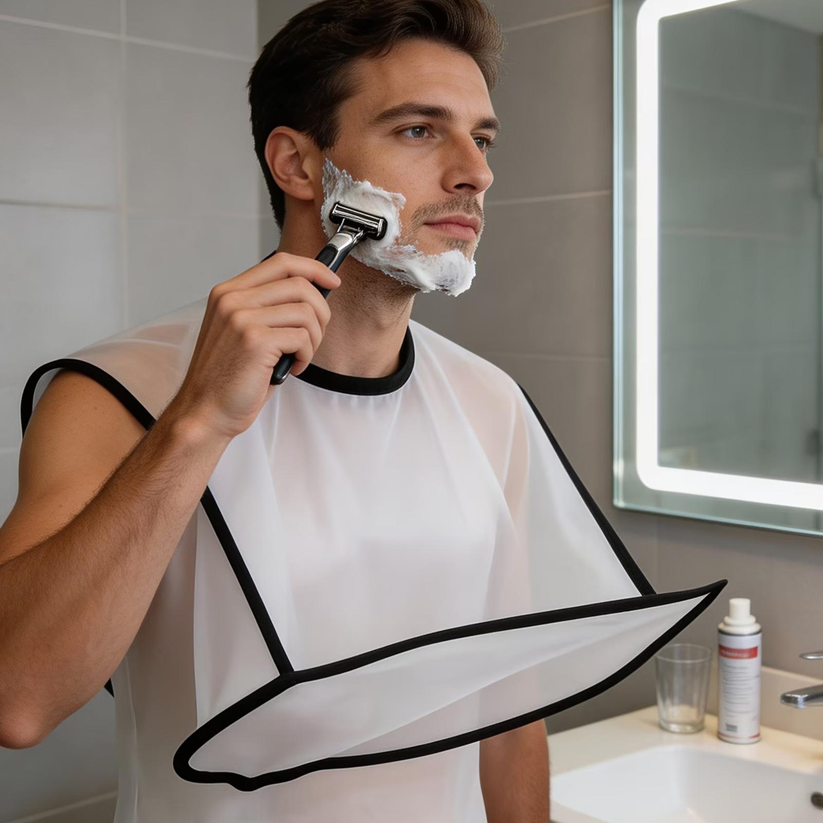 Mens Grooming Barber - Beard Apron Foldable Shaving Bib Mustache