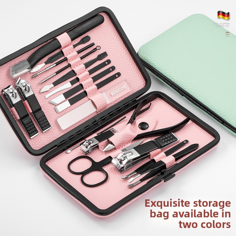 18pcs Manicure Pedicure Set, P - Nail Care Kit Mens ulasan dan harga