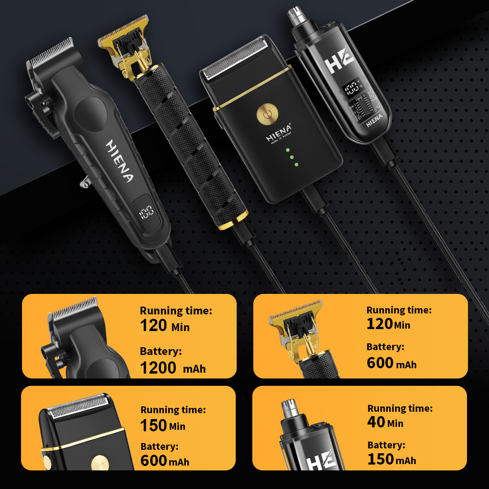 HIENA 4-in-1 Hair Clipper Set  - Mens Grooming Barber ulasan dan harga