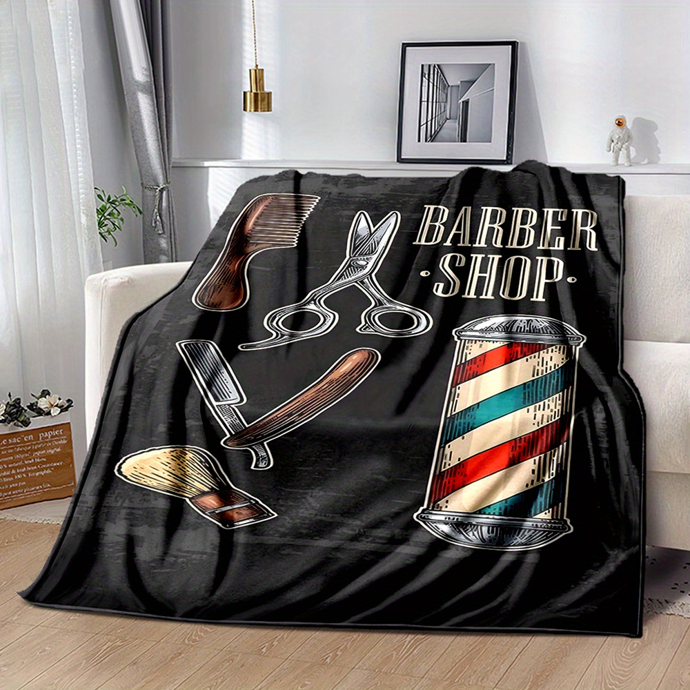 Vintage Barber Shop Throw Blan - Mens Grooming Barber ulasan dan harga