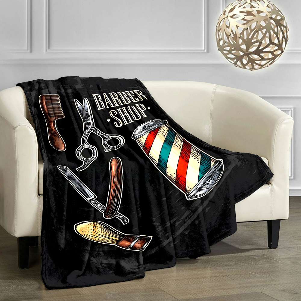 Vintage Barber Shop Throw Blan - Mens Grooming Barber ulasan dan harga