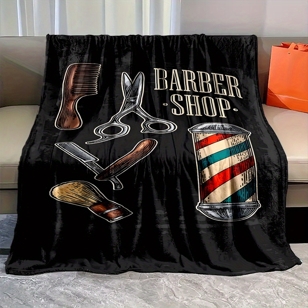 Vintage Barber Shop Throw Blan - Mens Grooming Barber ulasan dan harga