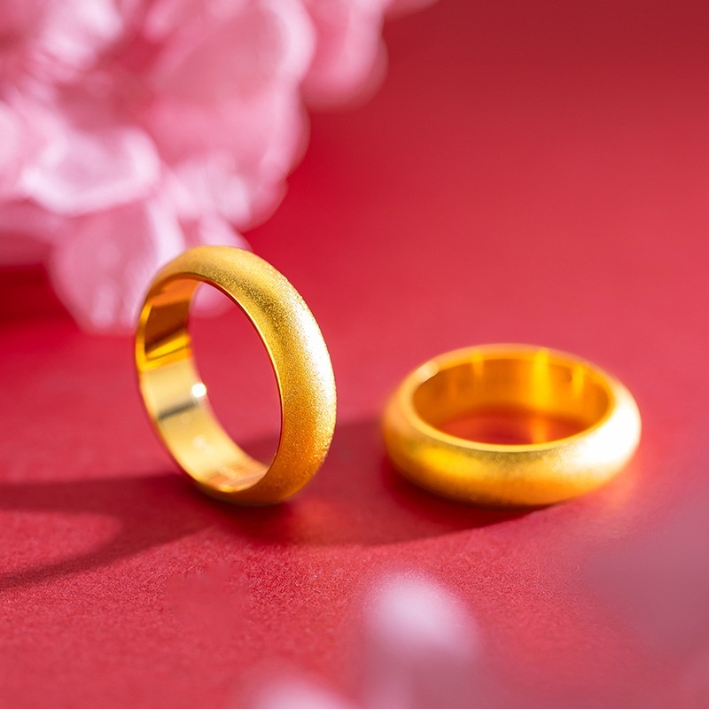 QEENKISS  Gold Matte Ring For  - Men'S Grooming Gifts ulasan dan harga