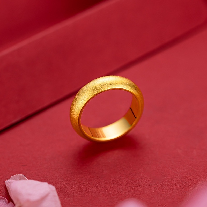 QEENKISS  Gold Matte Ring For  - Men'S Grooming Gifts ulasan dan harga