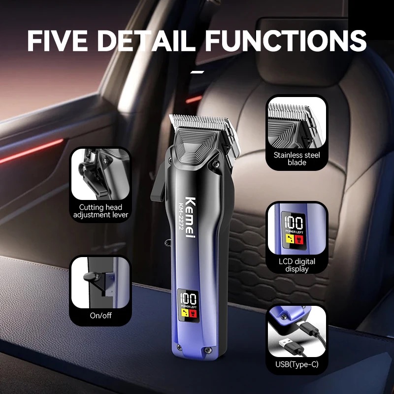 Kemei Electric Hair Clipper Ba - Mens Grooming Barber ulasan dan harga