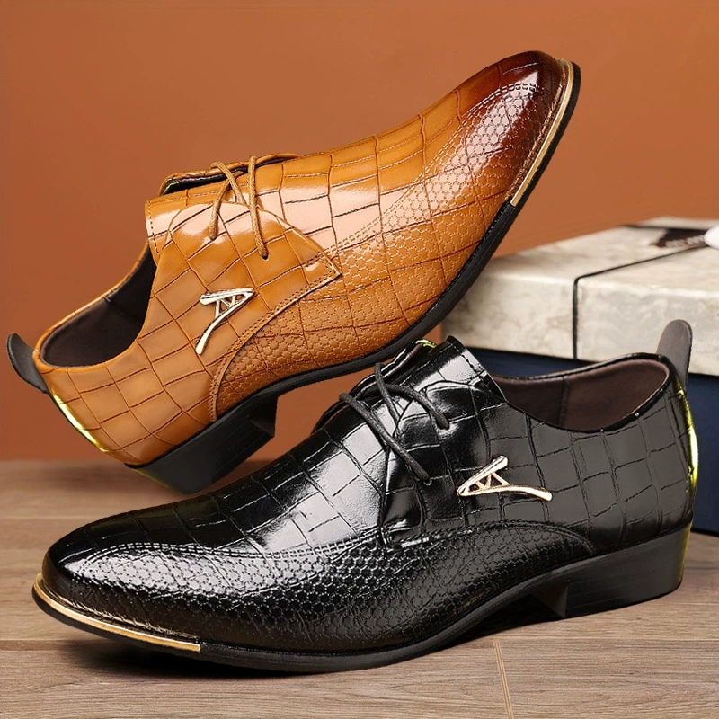 Fashion PU Leather Shoes Men B - Men'S Grooming And Style ulasan dan harga