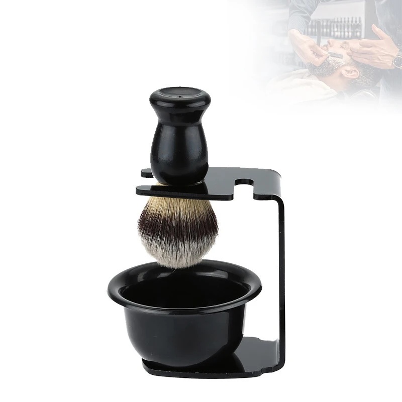 Shaving Brush and Bowl with Ac - Mens Grooming Barber ulasan dan harga