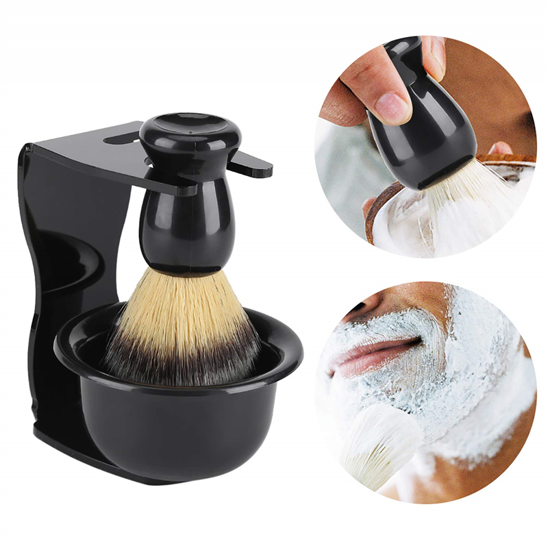 Shaving Brush and Bowl with Ac - Mens Grooming Barber ulasan dan harga
