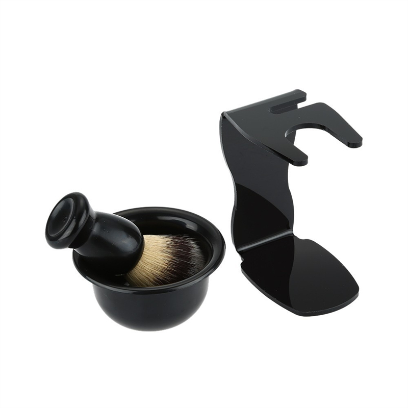 Shaving Brush and Bowl with Ac - Mens Grooming Barber ulasan dan harga
