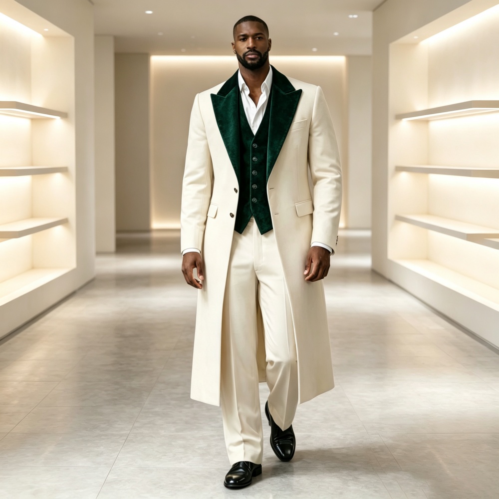 Long Style Three Pieces Men Su - Men'S Grooming And Style ulasan dan harga