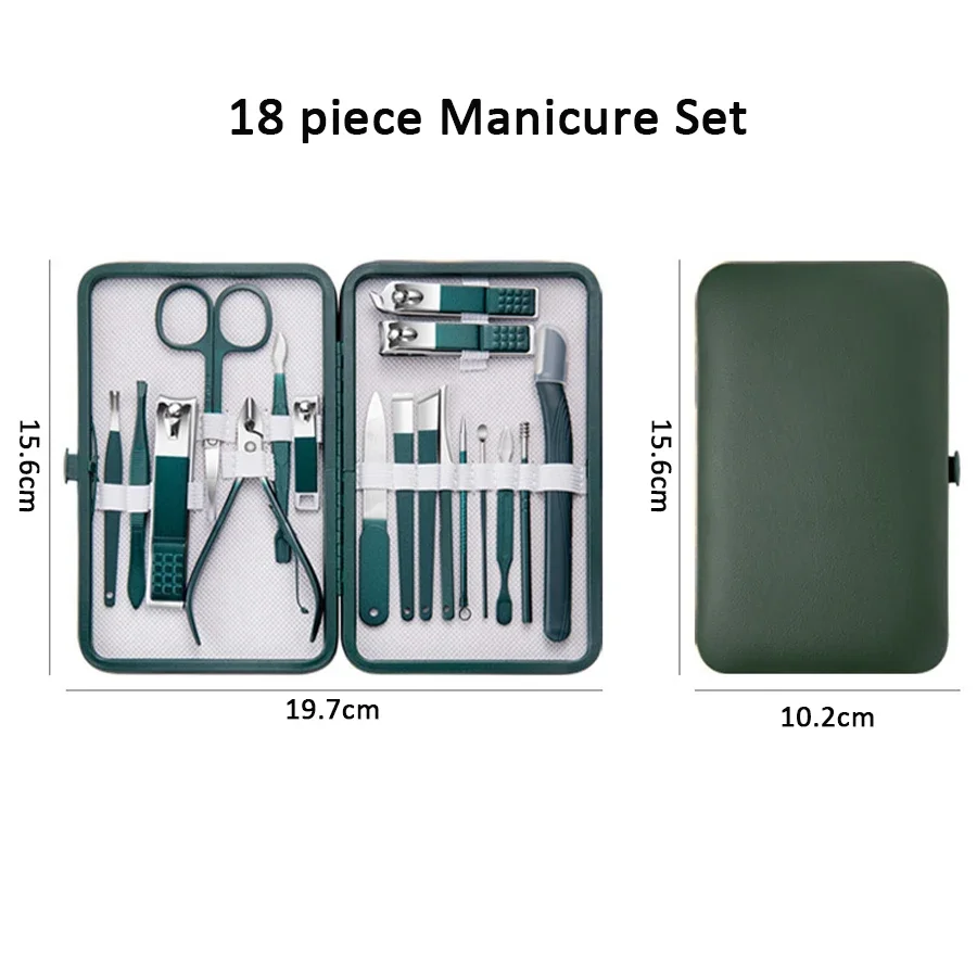 4/7/10/12/18 Pcs Manicure Set  - Nail Care Kit Mens ulasan dan harga