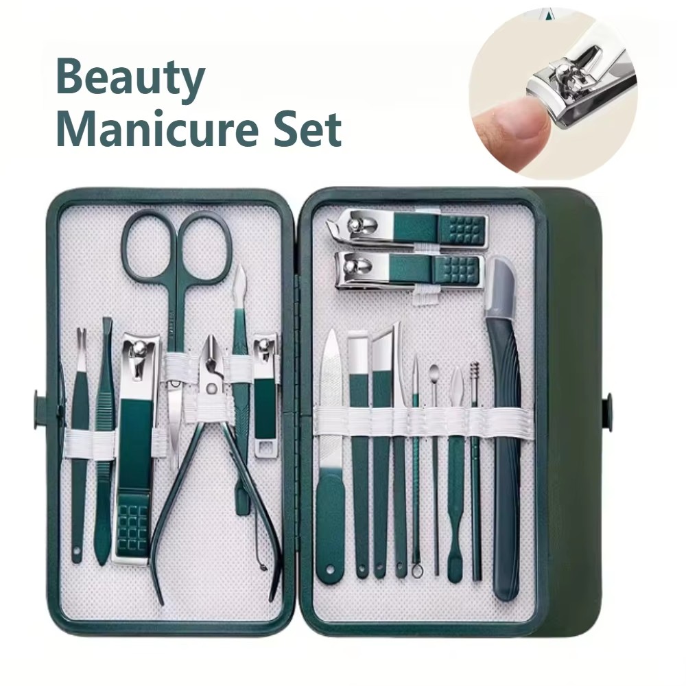 4/7/10/12/18 Pcs Manicure Set  - Nail Care Kit Mens ulasan dan harga