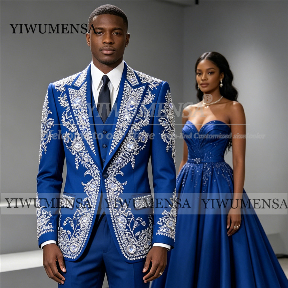 Luxury Sliver Crystal Beaded M - Men'S Grooming And Style ulasan dan harga