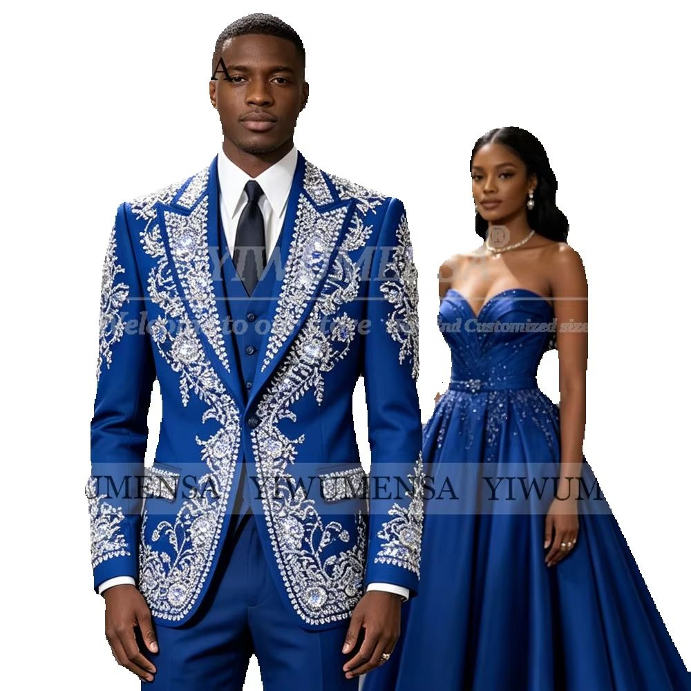 Luxury Sliver Crystal Beaded M - Men'S Grooming And Style ulasan dan harga