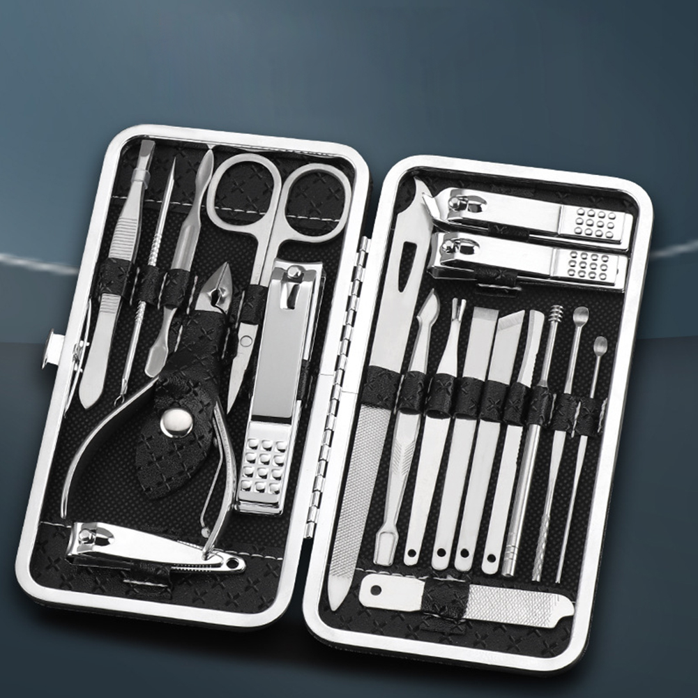 19Pcs Fingernail and Toenail C - Nail Care Kit Mens ulasan dan harga