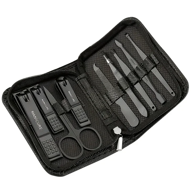 9 Piece in 1 Manicure Set Pedi - Nail Care Kit Mens ulasan dan harga